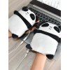 Gants de Travail Electrique sans Doigts Recharge USB en Forme de Panda - Noir 
