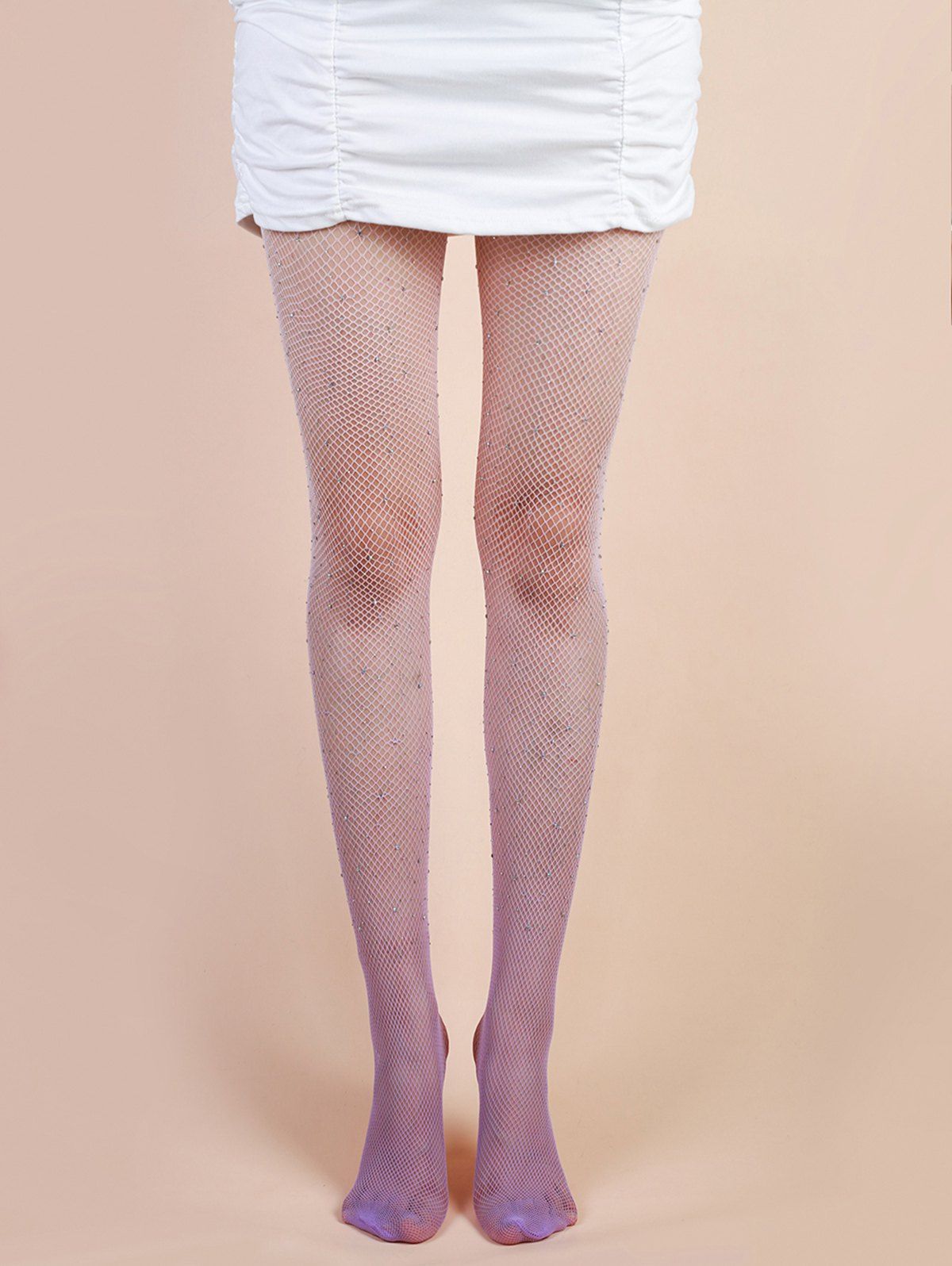 Legging Ombré en Maille Transparente avec Strass - multicolor ONE SIZE