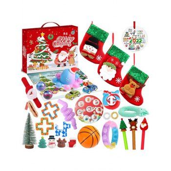 

Fidget Toys Set Advent Calendar Christmas Toys Popping Anxiety Stress Relief Game Toys, Multicolor