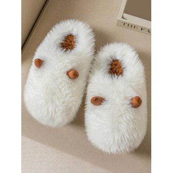 

Indoor Home Non-slip Fuzzy Slipper Shoes, White