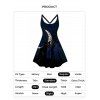 Plus Size & Curve Dress Halloween Black Cat Galaxy Moon Tree Print Mini Dress Sleeveless A Line Cami Dress - BLACK L