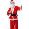 5 Pcs Santa Claus Cosplay Costume Belted Hat Christmas Party Costume