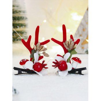 

1Pair Christmas Hair Clips Cute Hair Accessory, Red
