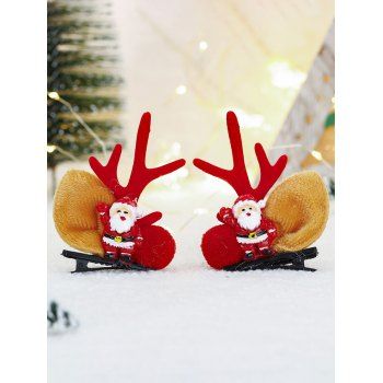 

1Pair Christmas Hair Clips Cute Hair Accessory, Light coffee