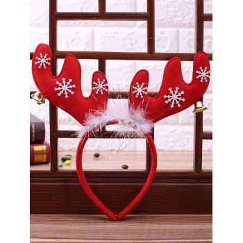 

Christmas Hairband Elk Snowflake Cosplay Party Hairband, Red