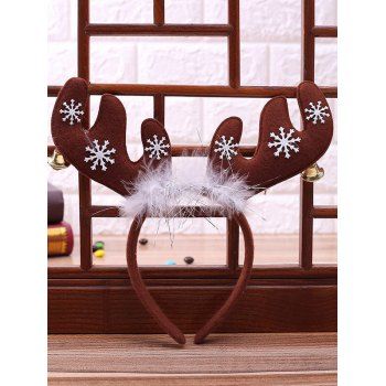 

Christmas Hairband Elk Snowflake Cosplay Party Hairband, Deep coffee