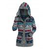 Ensemble de Veste à Capuche Décontractée Flocon de Neige et Cerf et Legging Moulant à Coupe Haute avec Faux Bouton - multicolor S