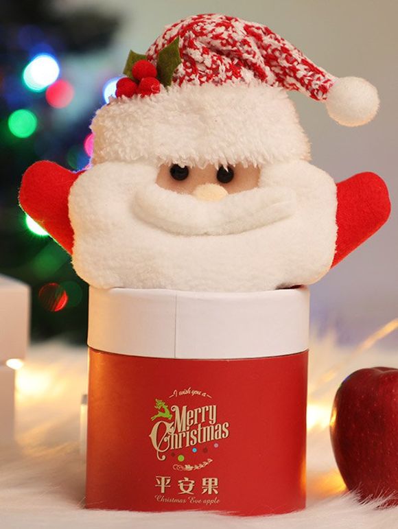 Cadeau Adorable Bonhomme de Neige Père Noël Déco Maison - Rouge 