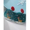 Boucles D'Oreilles Pendantes de Noël en Forme Géométrique Motif de Cerf et Flocon de Neige - multicolor A 1 PAIR