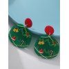 Boucles D'Oreilles Pendantes Cloche de Noël en Forme Géométrique Motif de Cerise - multicolor A 1 PAIR