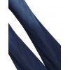 Pantalon Cargo Décontracté Evasé Boutonné avec Poches en Denim - Bleu profond XL