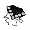 Bandeau de Fleurs au Crochet Style Cottagecore - Noir 