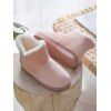 Chaussures Mocassin D'Hiver Plate-forme Hautes Tricotées en Fausse Fourrure - Rose clair EU (36-37)
