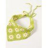 Bandeau Style Frais en Crochet Floral - Vert clair 