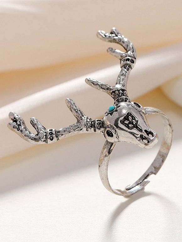 Bague Vintage Cerf de Noël - Argent 