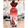 Sac à Bouteille de Vin Imprimé Décoration de Fête de Noël - Rouge 