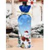 Sac à Bouteille de Vin Imprimé Décoration de Fête de Noël - Bleu clair 