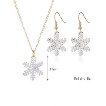 Snowflake Foldover Knit Top And Necklace Drop Earrings Set Christmas Outfit