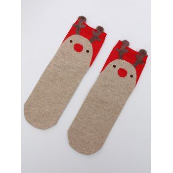 Christmas Elk Pattern Cute Socks