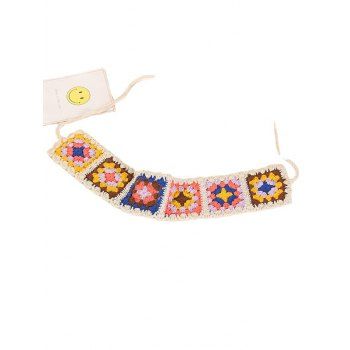 

Crochet Headband Cottagecore Style Colored Flower Hollow Out Headband, Light yellow