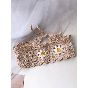 

Flower Headband Fresh Style Crochet Headband, Light coffee