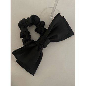 

Solid Color Bowknot Elastic Hair Band, Black