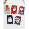 5 Paires Chaussettes Mignonnes Motif de Père Noël et de Bonhomme de Neige - multicolor A 5 PAIRS