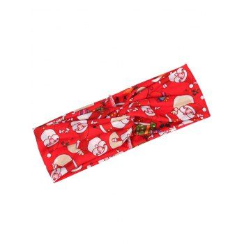 

Christmas Headband Santa Claus Elastic Wide Headband, Red