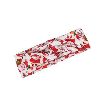 

Christmas Headband Santa Claus Elastic Wide Headband, White