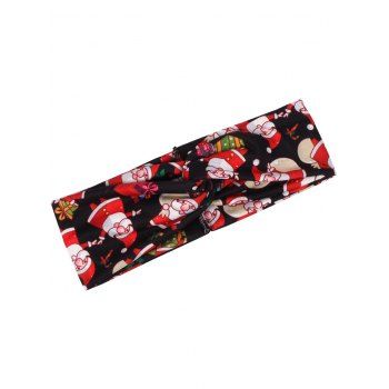 

Christmas Headband Santa Claus Elastic Wide Headband, Black