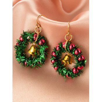 

Wreath Bell Christmas Earrings Trendy Earrings, Multicolor