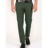 Pantalon Décontracté Long en Couleur Unie à Braguette Zippée - Vert profond XL