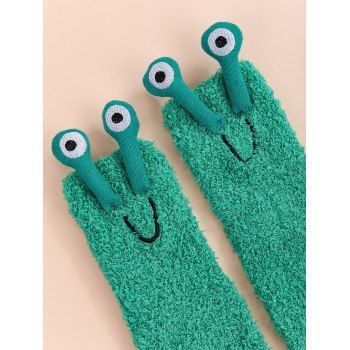 Cartoon Snail Eye Plush Socks