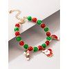 Bracelet Perlé en Forme de Cloche de Noël Bonbon et Bonhomme de Neige - multicolor 