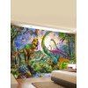 Tapisserie Murale Motif Dinosaures dans la Forêt Décor Maison - multicolor 95 CM X 73 CM