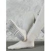 Chaussettes de Sport Mi-Cuisse Texturées Rayées Antidérapantes - Blanc 