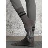 Chaussettes de Sport Rayées Texturées Mi-Mollet Antidérapantes - Noir 