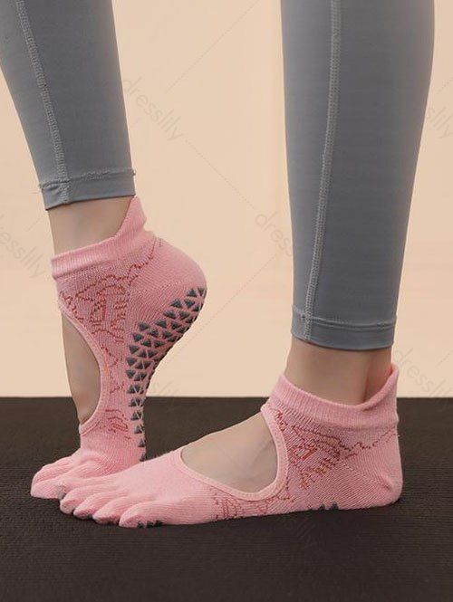 Chaussettes de Sport de Yoga Anti-Dérapantes à Bout Pointu - Rose clair 
