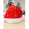 Chapeau de Noël Motif Flocon de Neige en Fausse Fourrure - Rouge 
