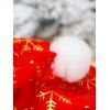 Chapeau de Noël Motif Flocon de Neige en Fausse Fourrure - Rouge 