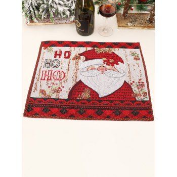 

Christmas Decoration Snowman Santa Claus Placemat, Red