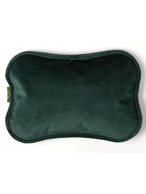 Sac d'Eau Chaude à Main Lavable de Couleur Unie Rechargeable pour L'Hiver - Vert profond 26 CM * 20 CM * 12 CM