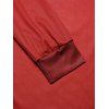 Mini Robe de Sweat-shirt à Imprimé Bonnet Coupe Scintillant de Noël à Manches Longues - Rouge foncé 2XL