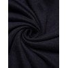 Haut Tricoté en Blocs de Couleurs Contrasté avec Faux Bouton et Poche Kangourou à Manches Longues - Noir XL