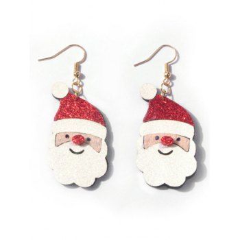 

Cute Santa Claus Sequined Christmas Drop Earrings, Red