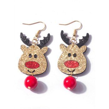 

Christmas Earrings Sequined Elk Beaded Cute Drop Earrings, Multicolor