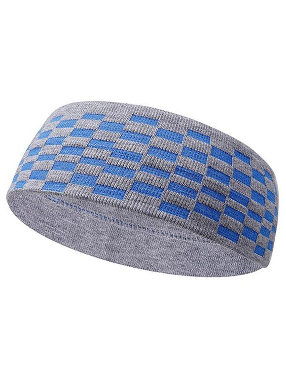 Bandeau Large Élastique Motif Géométrique Coloré - Bleu clair 
