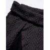 Mini Robe Texturée Courbe à Carreaux Imprimé Epaule Dénudée à Taille Haute Grande Taille à Lacets - Gris 1X