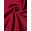 Mini Robe Courbe à Col Plongeant à Nœud Papillon à Mancherons Grande Taille - Rouge foncé 3X