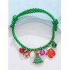 Bracelet Plaqué Chaîne Réglable en Fausse Perle avec Cadeau et Cloche de Noël - multicolor A 1PC